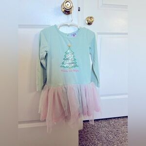Counting Daises Girl Christmas Dress with Tulle Skirt